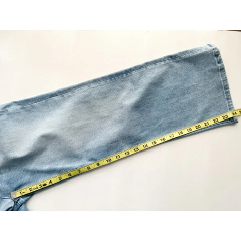 Boston Proper Cropped Denim‎ Jeans High Rise Wide Leg Light Wash Womens 4